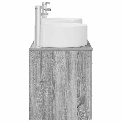 vidaXL Bathroom Furniture Set 3 pcs Grey Sonoma 49.5 x 44.5 x 65.5 cm