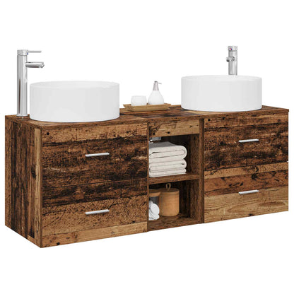 vidaXL Bathroom Furniture Set 3 pcs Old Wood 49.5 x 44.5 x 65.5 cm