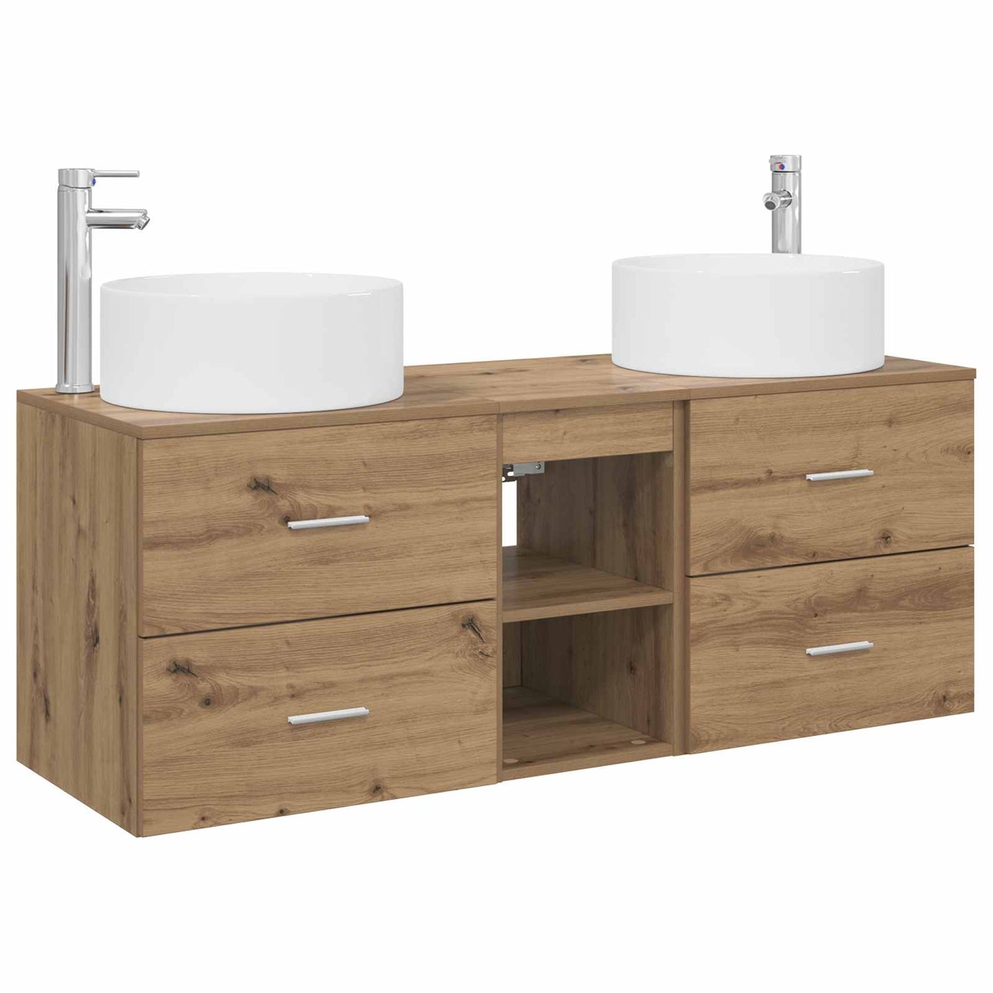 vidaXL Bathroom Furniture Set 3 pcs Artisan Oak 49.5 x 44.5 x 65.5 cm