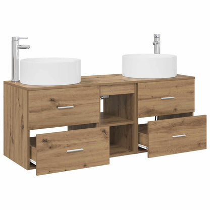 vidaXL Bathroom Furniture Set 3 pcs Artisan Oak 49.5 x 44.5 x 65.5 cm