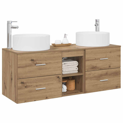vidaXL Bathroom Furniture Set 3 pcs Artisan Oak 49.5 x 44.5 x 65.5 cm