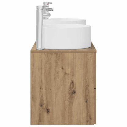 vidaXL Bathroom Furniture Set 3 pcs Artisan Oak 49.5 x 44.5 x 65.5 cm