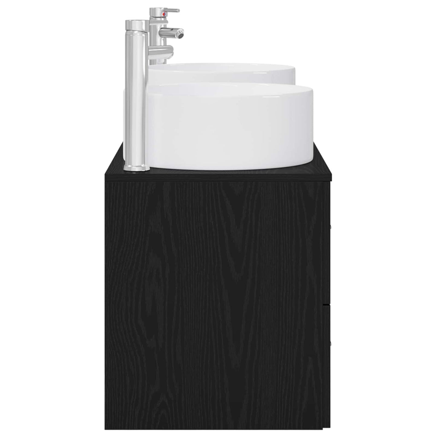 vidaXL Bathroom Furniture Set 3 pcs Black 49.5 x 44.5 x 65.5 cm