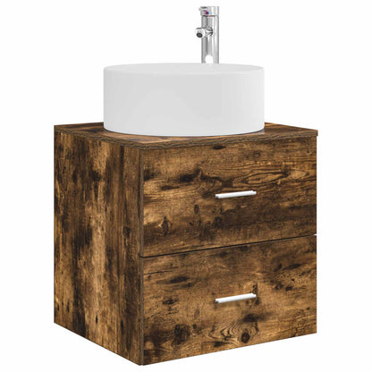vidaXL Bathroom Furniture Set 3 pcs Smoked Oak 49.5 x 44.5 x 65.5 cm