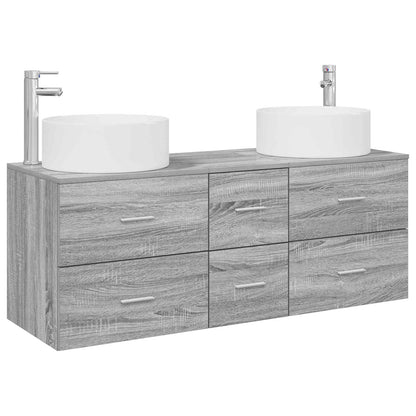 vidaXL Bathroom Furniture Set 3 pcs Grey Sonoma 49.5 x 44.5 x 65.5 cm