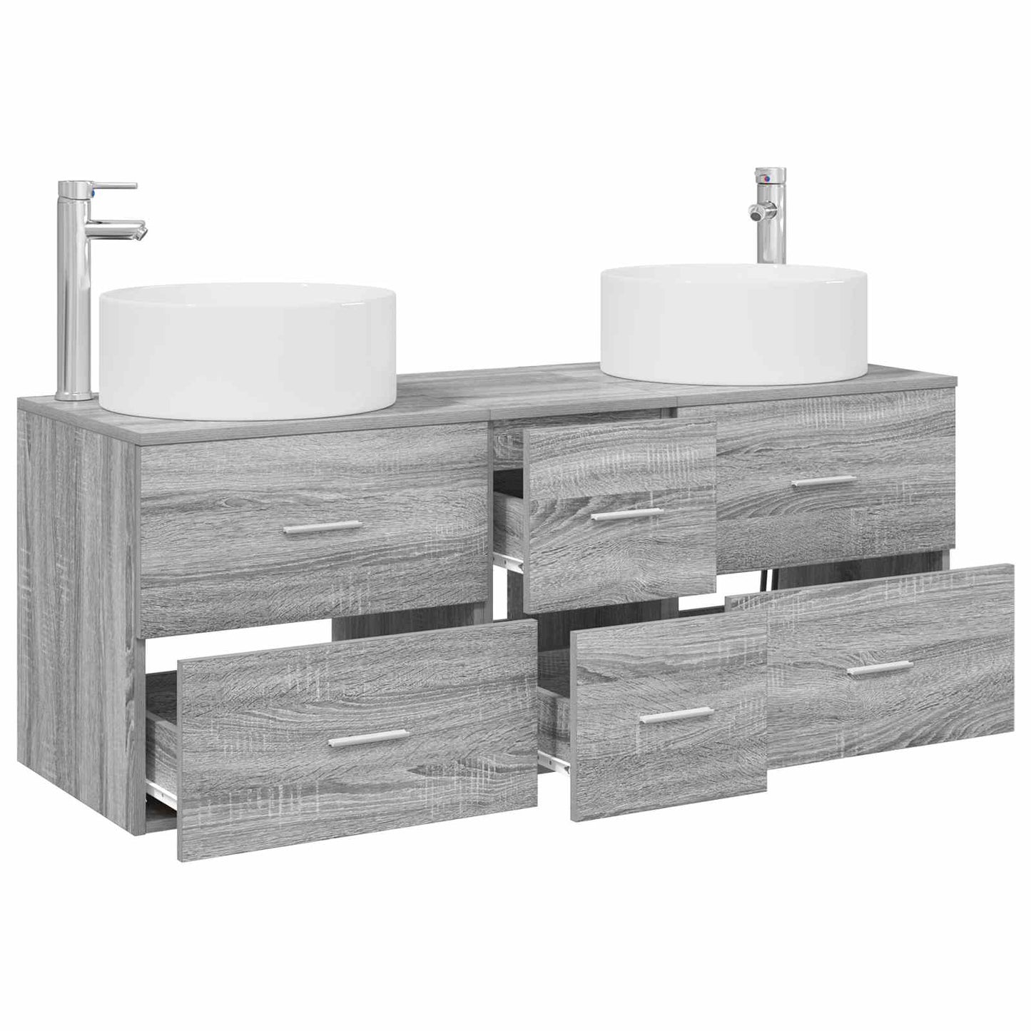 vidaXL Bathroom Furniture Set 3 pcs Grey Sonoma 49.5 x 44.5 x 65.5 cm
