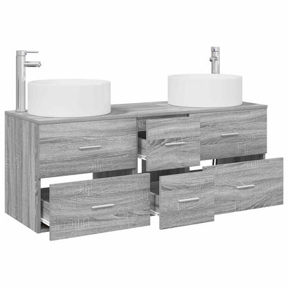 vidaXL Bathroom Furniture Set 3 pcs Grey Sonoma 49.5 x 44.5 x 65.5 cm
