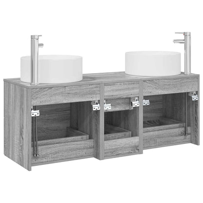 vidaXL Bathroom Furniture Set 3 pcs Grey Sonoma 49.5 x 44.5 x 65.5 cm
