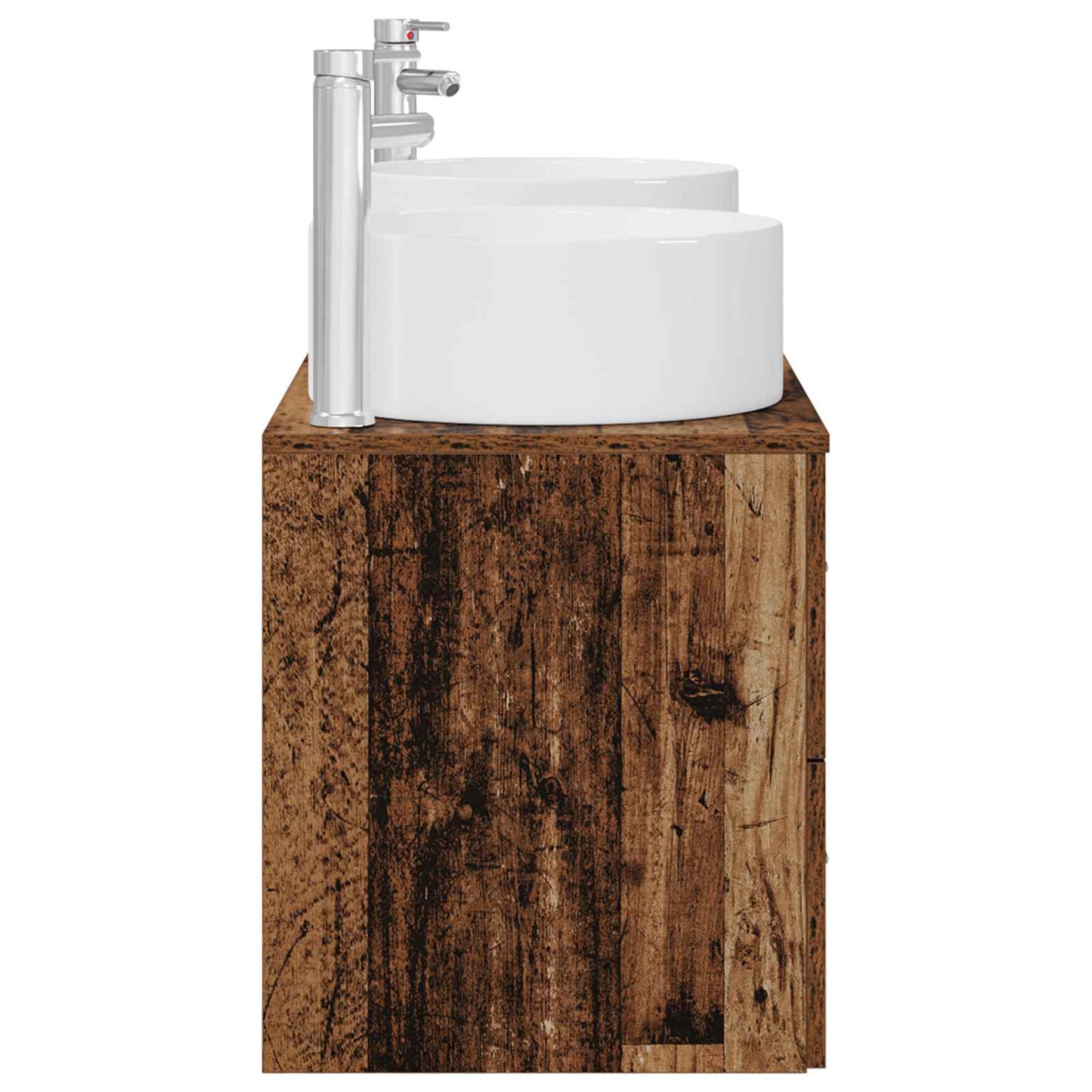 vidaXL Bathroom Furniture Set 3 pcs Old Wood 49.5 x 44.5 x 65.5 cm