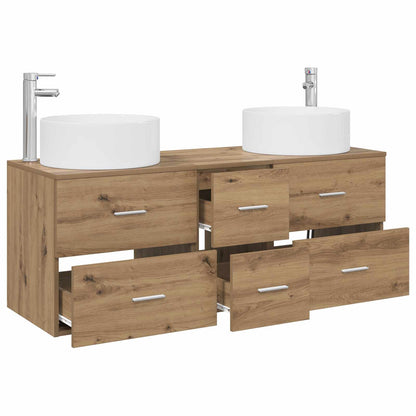 vidaXL Bathroom Furniture Set 3 pcs Artisan Oak 49.5 x 44.5 x 65.5 cm