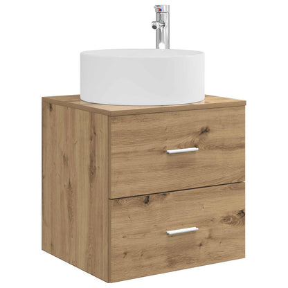 vidaXL Bathroom Furniture Set 3 pcs Artisan Oak 49.5 x 44.5 x 65.5 cm