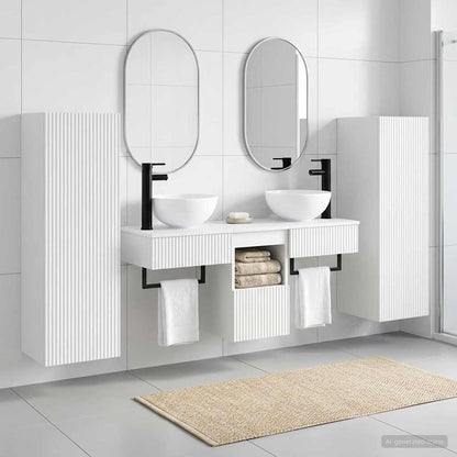 vidaXL Bathroom Furniture Set 5 pcs White 33 x 34.5 x 100 cm