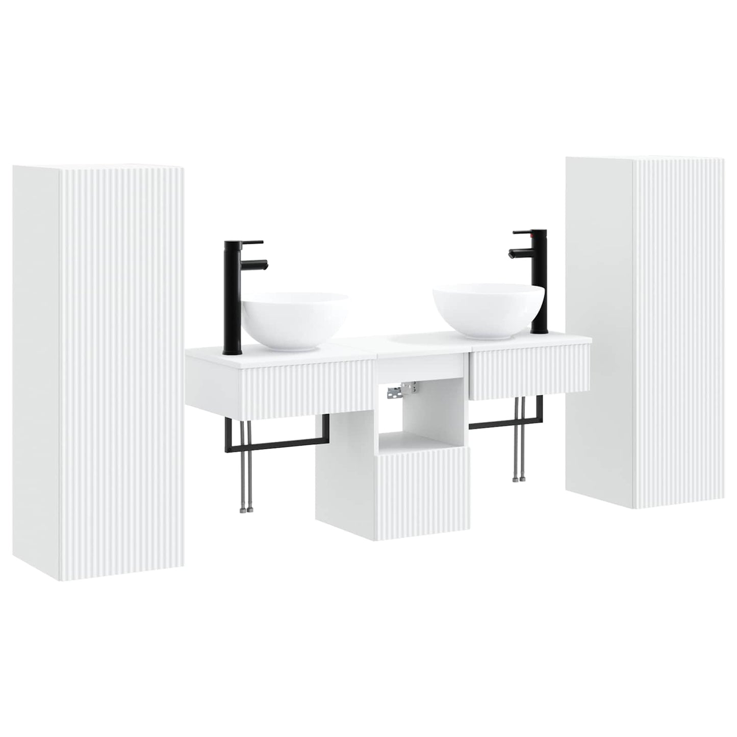 vidaXL Bathroom Furniture Set 5 pcs White 33 x 34.5 x 100 cm