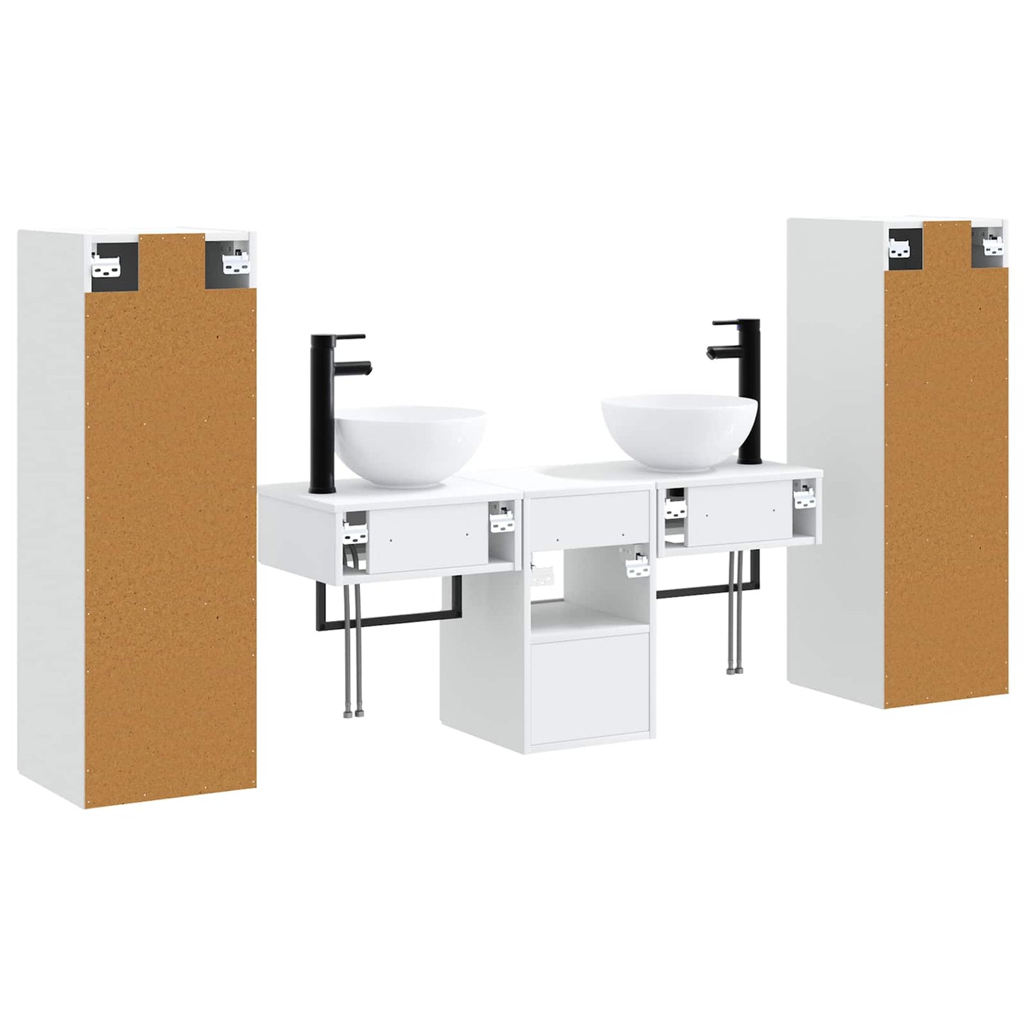 vidaXL Bathroom Furniture Set 5 pcs White 33 x 34.5 x 100 cm