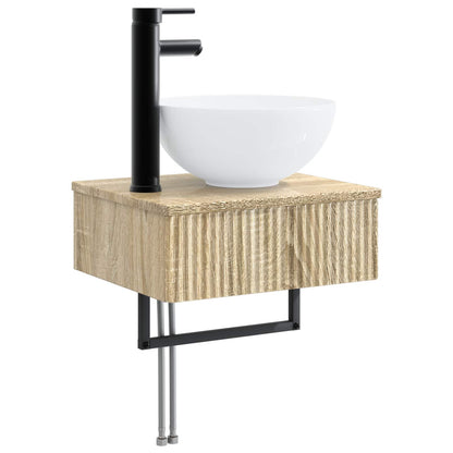 vidaXL Bathroom Furniture Set 5 pcs Sonoma Oak 33 x 34.5 x 100 cm