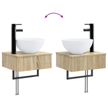 vidaXL Bathroom Furniture Set 5 pcs Sonoma Oak 33 x 34.5 x 100 cm