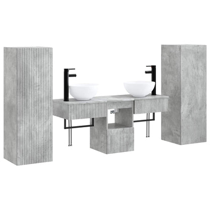 vidaXL Bathroom Furniture Set 5 pcs Concrete Grey 33 x 34.5 x 100 cm