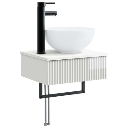 vidaXL Bathroom Furniture Set 5 pcs High Gloss White