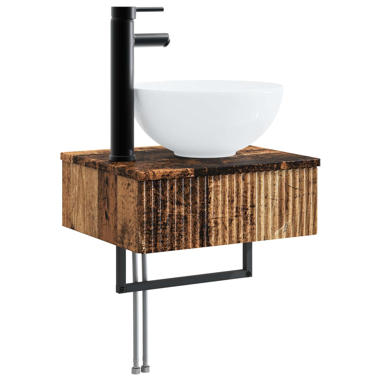 vidaXL Bathroom Furniture Set 5 pcs Old Wood 33 x 34.5 x 100 cm