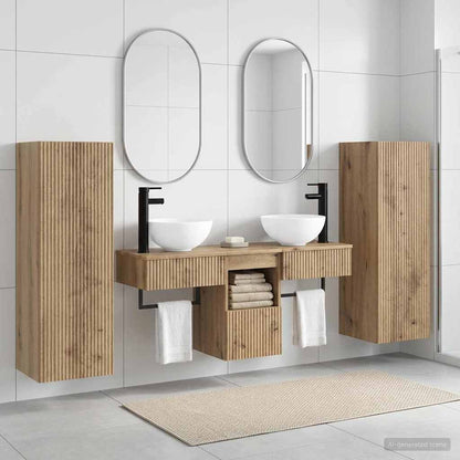 vidaXL Bathroom Furniture Set 5 pcs Artisan Oak 33 x 34.5 x 100 cm