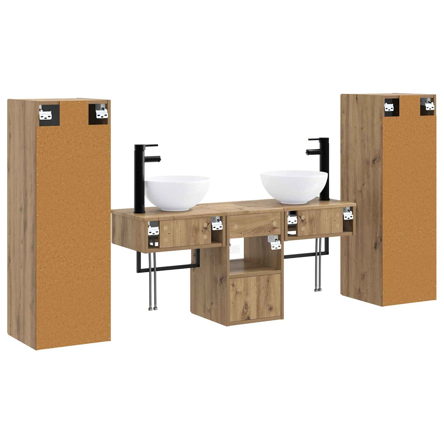 vidaXL Bathroom Furniture Set 5 pcs Artisan Oak 33 x 34.5 x 100 cm