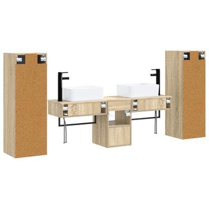 vidaXL Bathroom Furniture Set 5 pcs Sonoma Oak 33 x 34.5 x 100 cm