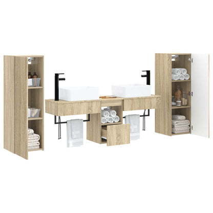 vidaXL Bathroom Furniture Set 5 pcs Sonoma Oak 33 x 34.5 x 100 cm