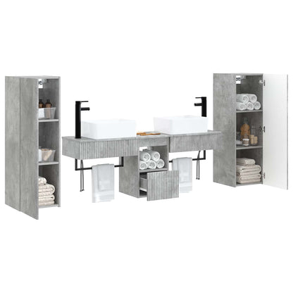 vidaXL Bathroom Furniture Set 5 pcs Concrete Grey 33 x 34.5 x 100 cm