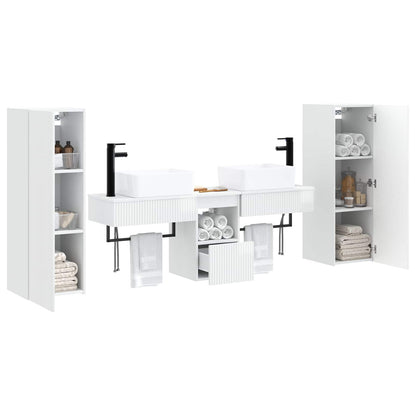 vidaXL Bathroom Furniture Set 5 pcs High Gloss White
