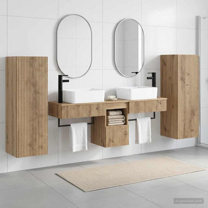 vidaXL Bathroom Furniture Set 5 pcs Artisan Oak 33 x 34.5 x 100 cm