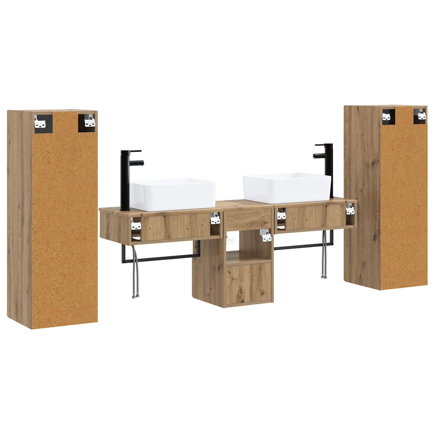 vidaXL Bathroom Furniture Set 5 pcs Artisan Oak 33 x 34.5 x 100 cm