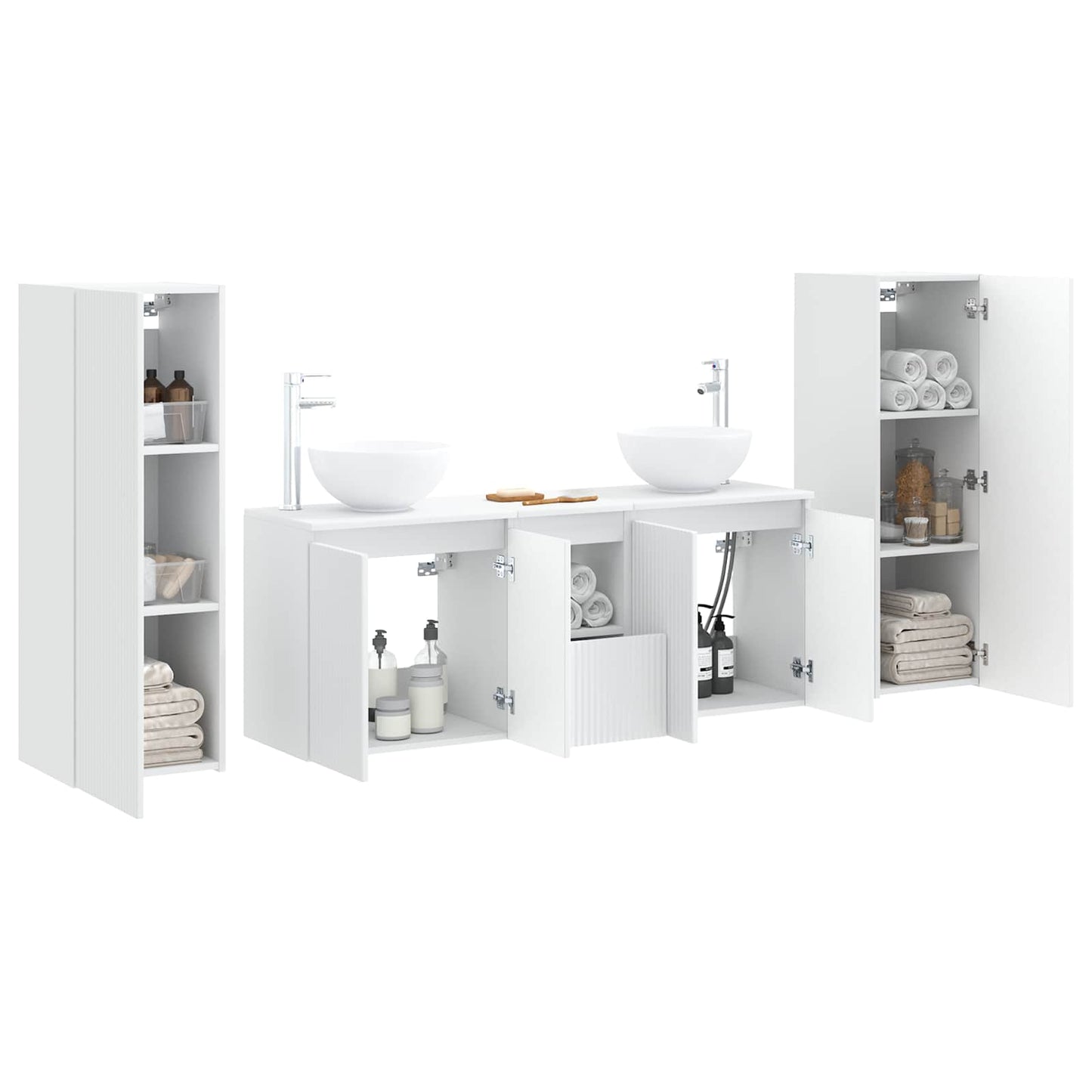 vidaXL Bathroom Furniture Set 5 pcs White 33 x 34.5 x 100 cm