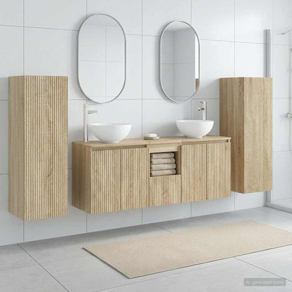 vidaXL Bathroom Furniture Set 5 pcs Sonoma Oak 33 x 34.5 x 100 cm
