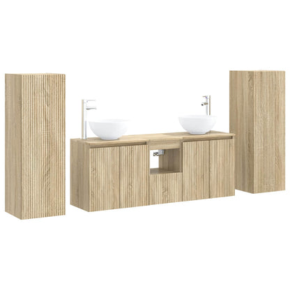 vidaXL Bathroom Furniture Set 5 pcs Sonoma Oak 33 x 34.5 x 100 cm