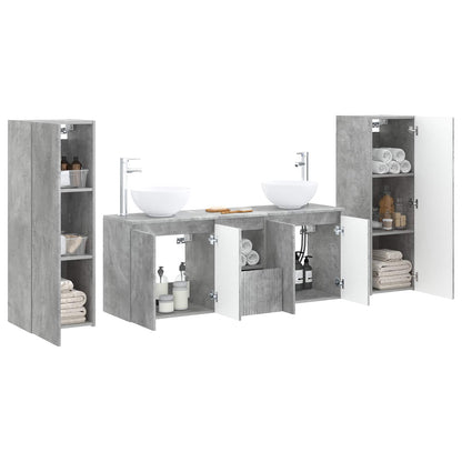 vidaXL Bathroom Furniture Set 5 pcs Concrete Grey 33 x 34.5 x 100 cm