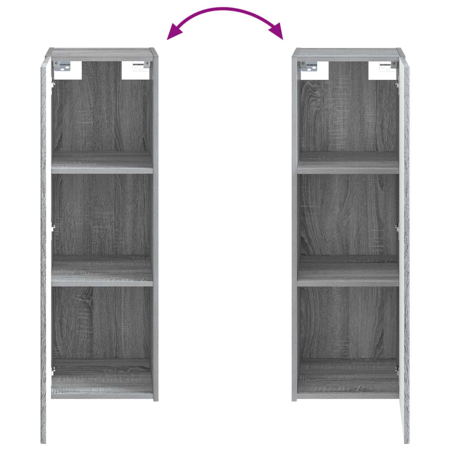 vidaXL Bathroom Furniture Set 5 pcs Grey Sonoma 33 x 34.5 x 100 cm