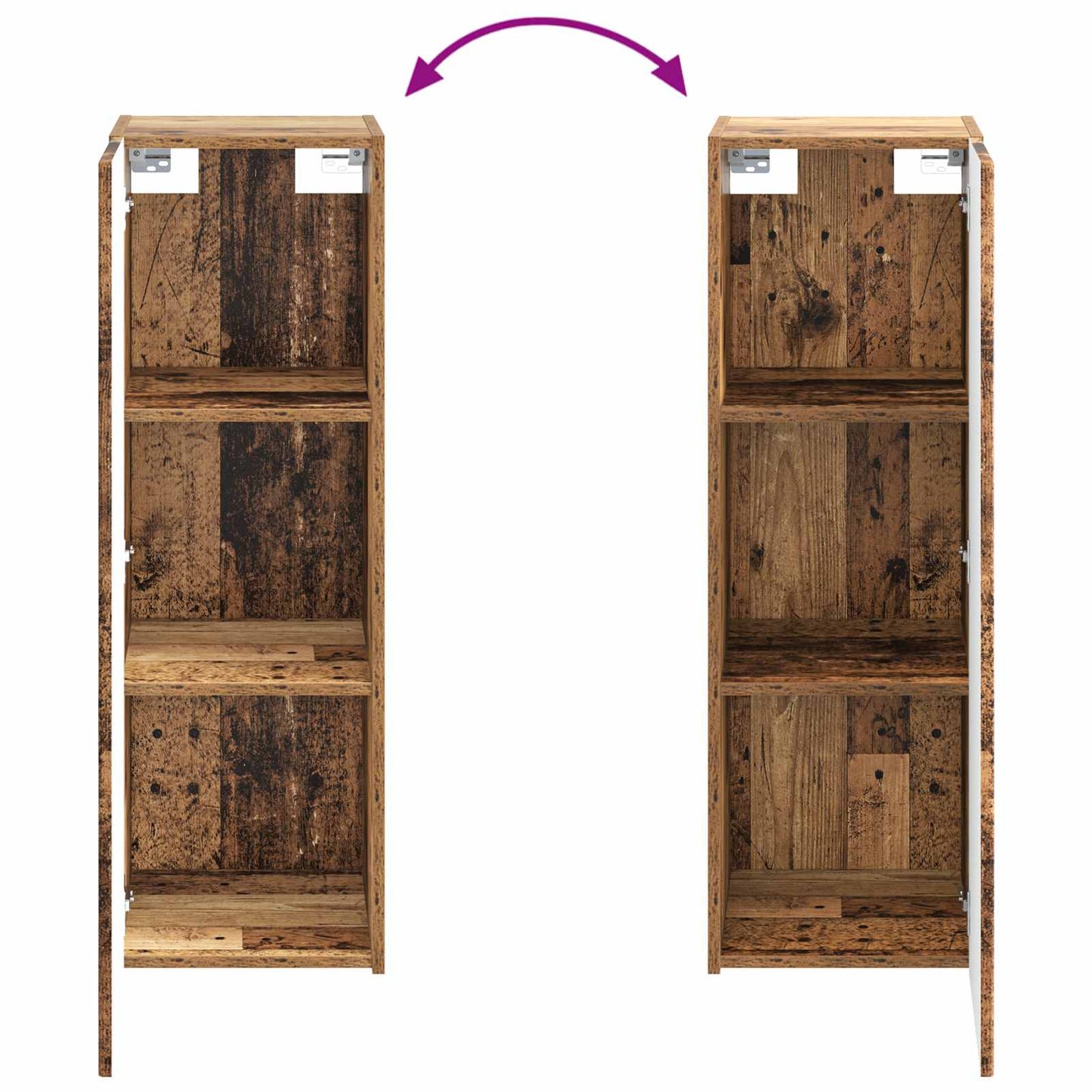 vidaXL Bathroom Furniture Set 5 pcs Old Wood 33 x 34.5 x 100 cm
