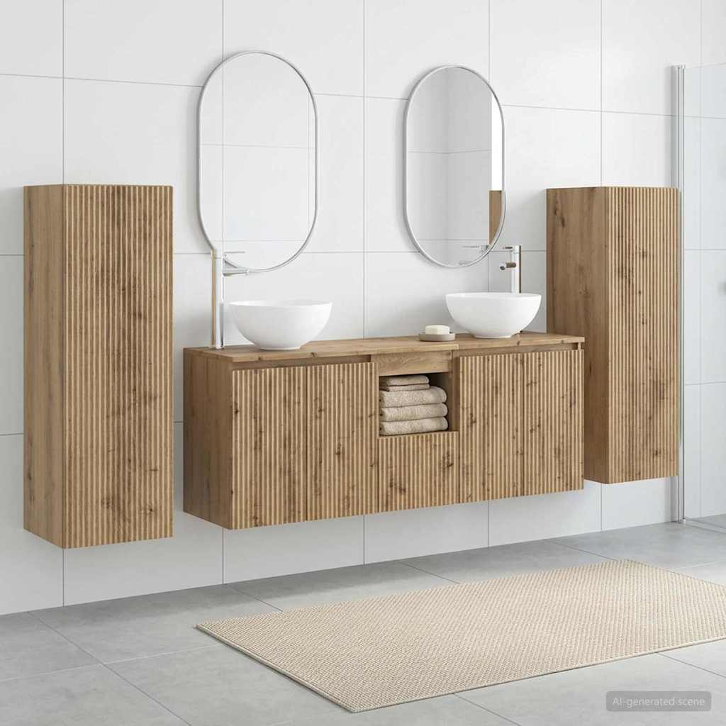 vidaXL Bathroom Furniture Set 5 pcs Artisan Oak 33 x 34.5 x 100 cm
