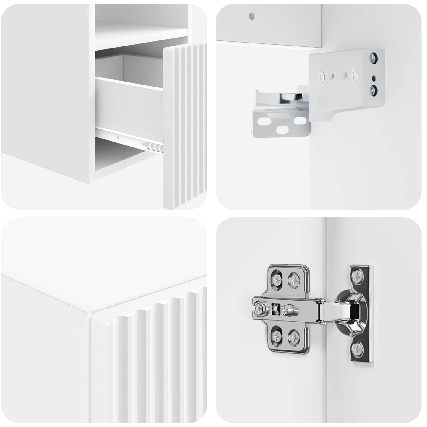 vidaXL Bathroom Furniture Set 5 pcs White 33 x 34.5 x 100 cm