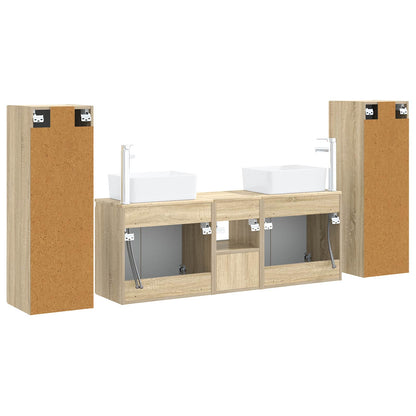 vidaXL Bathroom Furniture Set 5 pcs Sonoma Oak 33 x 34.5 x 100 cm