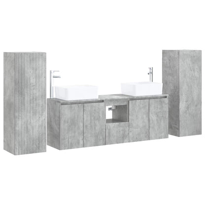vidaXL Bathroom Furniture Set 5 pcs Concrete Grey 33 x 34.5 x 100 cm