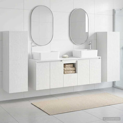 vidaXL Bathroom Furniture Set 5 pcs High Gloss White