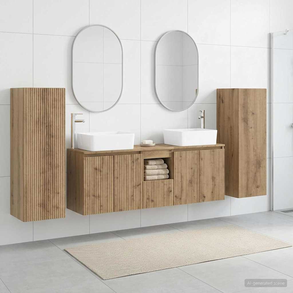 vidaXL Bathroom Furniture Set 5 pcs Artisan Oak 33 x 34.5 x 100 cm