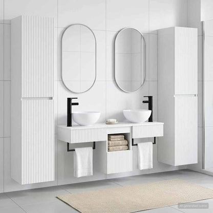 vidaXL Bathroom Furniture Set 5 pcs White 33 x 34.5 x 160 cm