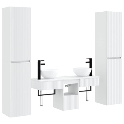 vidaXL Bathroom Furniture Set 5 pcs White 33 x 34.5 x 160 cm