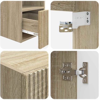 vidaXL Bathroom Furniture Set 5 pcs Sonoma Oak 33 x 34.5 x 160 cm