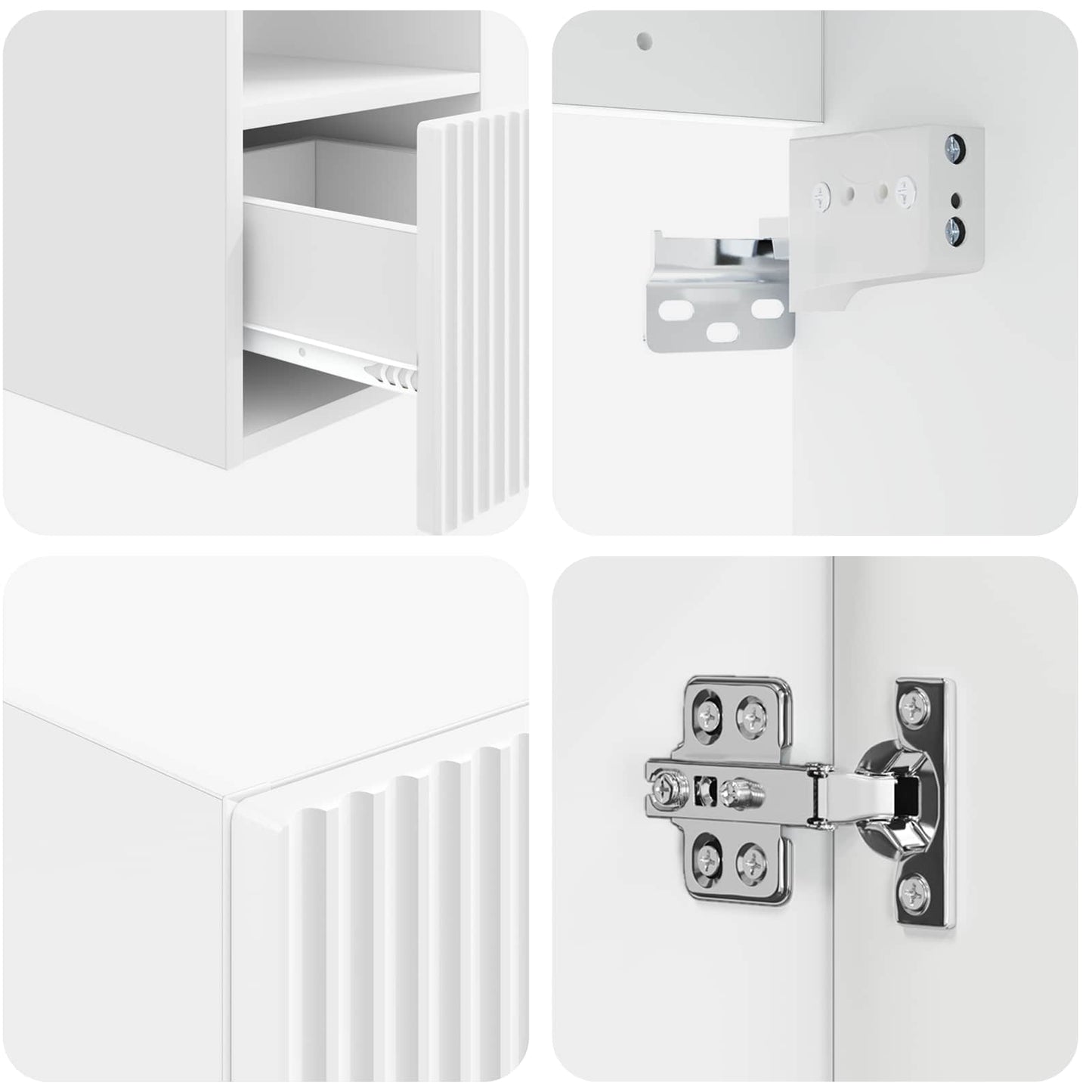 vidaXL Bathroom Furniture Set 5 pcs High Gloss White