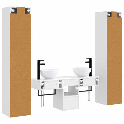 vidaXL Bathroom Furniture Set 5 pcs High Gloss White