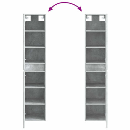 vidaXL Bathroom Furniture Set 5 pcs Concrete Grey 33 x 34.5 x 160 cm