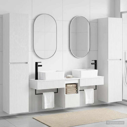 vidaXL Bathroom Furniture Set 5 pcs High Gloss White